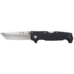 Cold Steel CS62K1AZ SR1 Lite 4 Folding Tanto Plain Stonewashed 8Cr14MoV SS Blade 5.63 Black Textured GrivEx Handle