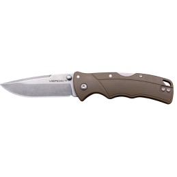 Cold Steel CSFLC3SPSSFDEZ Verdict  EDC 3 Tanto Plain Folding 4116 Krupp SS Blade Flat Dark Earth Textured GFN Handle