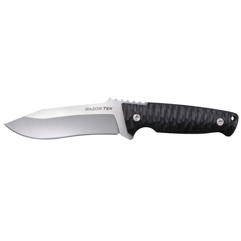 Cold Steel CSFX5RZR Razor Tek  EDC 5 Fixed Clip Point Plain Satin 4116 Krupp SS Blade 4.63 Black Textured