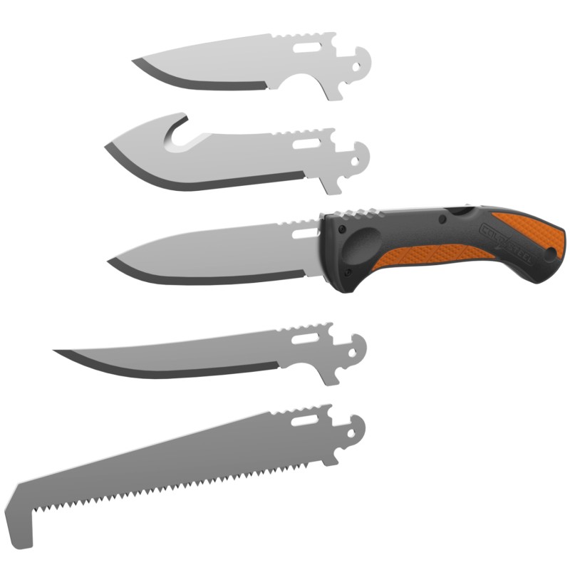 Cold Steel CSCCFLDKIT ClickNCut Field Kit Includes Caper Blade Skinning Blade wGut Hook General Purpose Blade Boning blade Bone 