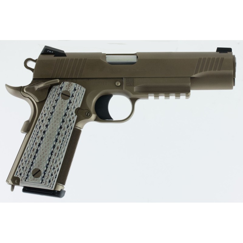 Colt Mfg O1070CQB Limited Edition Government 45 ACP 81 5 Stainless National Match Barrel Desert Sand Serrated Steel Slide  Frame