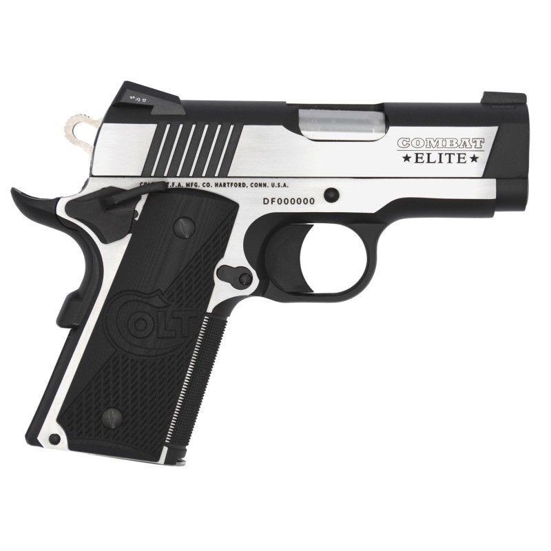 Colt Mfg O7080CE Combat Elite Commander Compact Frame 9mm Luger 81 3 Stainless Steel Barrel TwoTone Serrated Stainless Steel Sli