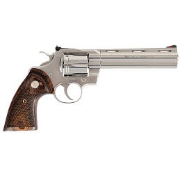 Colt Mfg PYTHONSP6WFT Python Target 357 Mag 6rd 6 Polished Stainless Vent Rib Barrel Cylinder  Frame Walnut wMedallion Grip