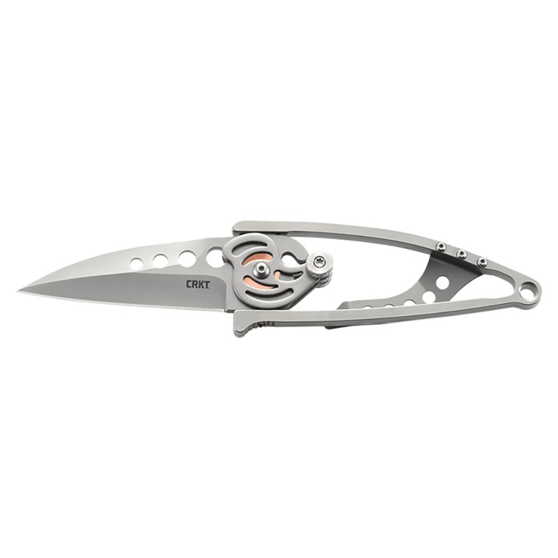 CRKT 5102N Snap Lock  2.55 Folding Drop Point Plain Bead Blasted 420J2 SS BladeStainless Steel Handle Features Money Clip Includ