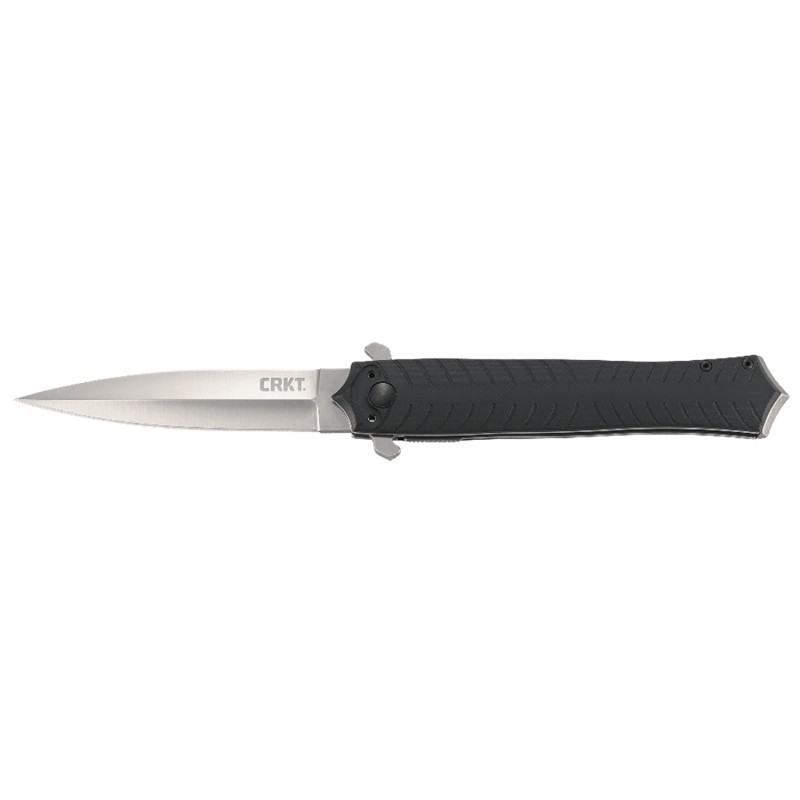 CRKT 2265 Xolotl  3.64 Folding Spear Point Plain Satin 4116 Stainless Steel BladeBlack G10 Handle Includes Pocket Clip