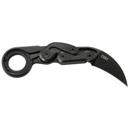 CRKT 4040 Provoke  2.41 Folding Hawkbill Plain Black TiN D2 Steel Blade Black Aluminum Handle Includes Pocket Clip