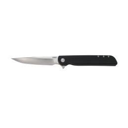 CRKT 3810 LCK   Large 3.62 Folding Drop Point Plain Satin 8Cr13MoV SS Blade Black GRN Handle Includes Pocket Clip