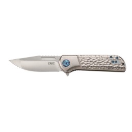 CRKT 6525 Lanny  3.18 Folding Modified Clip Point Plain Satin 8Cr13MoV SS BladeAluminum Handle Includes Pocket Clip