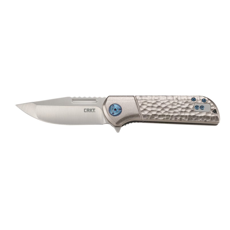 CRKT 6525 Lanny  3.18 Folding Modified Clip Point Plain Satin 8Cr13MoV SS BladeAluminum Handle Includes Pocket Clip