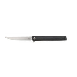 CRKT 7097 CEO  3.35 Folding Plain Satin AUS8A SS Blade Black GRN Handle Includes Pocket Clip