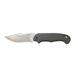 CRKT 7920 P.S.D.  3.63 Folding Plain Satin 4116 Stainless Steel Blade Black Carbon FiberG10 Handle Includes Pocket Clip