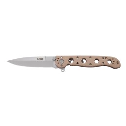 CRKT M1603BS M16 03BS 3.55 Folding Spear Point Plain Satin 12C27 Sandvik BladeBronze 2Cr13 Stainless Handle Includes Pocket Clip