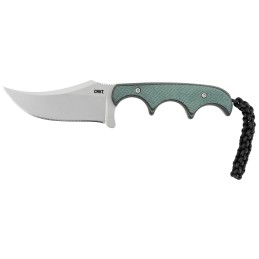 CRKT 2379 Minimalist Persian 2.76 Fixed Recurve Plain Bead Blasted 8Cr13MoV SS BladeGreen Contoured Resin Infused Fiber Handle I