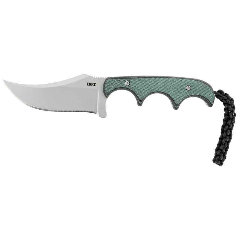 CRKT 2379 Minimalist Persian 2.76 Fixed Recurve Plain Bead Blasted 8Cr13MoV SS BladeGreen Contoured Resin Infused Fiber Handle I