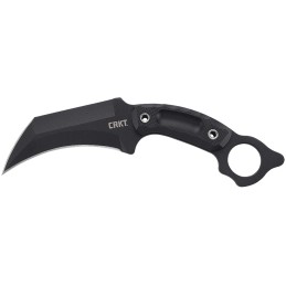 CRKT 2630 DU Hoc  5.10 Fixed Recurve Plain Black Powder Coated SK5 Steel Blade Black Textured G10 Handle Includes Sheath