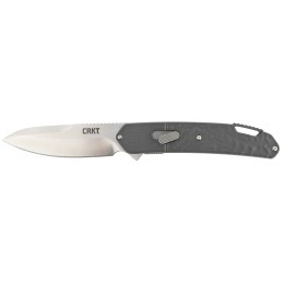 CRKT K540GXP Bona Fide  3.59 Folding Modified Drop Point Plain Satin D2 Steel BladeBlack Textured Aluminum Handle Includes Pocke