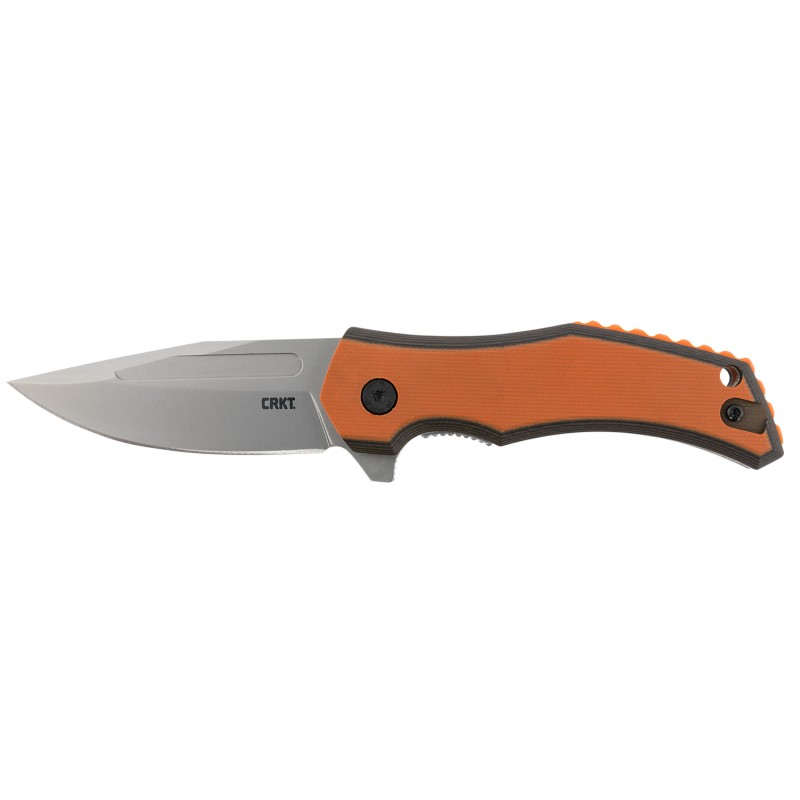 CRKT 2372 Fawkes  2.74 Folding Clip Point Plain Bead Blasted 4116 Stainless Steel Blade BlackOrange G10 Handle Includes Pocket C