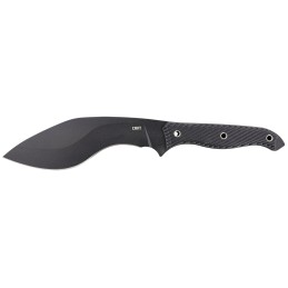 CRKT 2710 Clever Girl Kukri 7.75 Fixed Plain Black Powder Coated SK5 Steel BladeBlack G10 Handle Includes Belt ClipLanyard