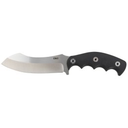 CRKT 2866 Catchall  5.51 Fixed Sheepsfoot Plain Brushed Satin 8Cr13MoV SS BladeBlack GRN wRubber Overlay Handle Includes Sheath