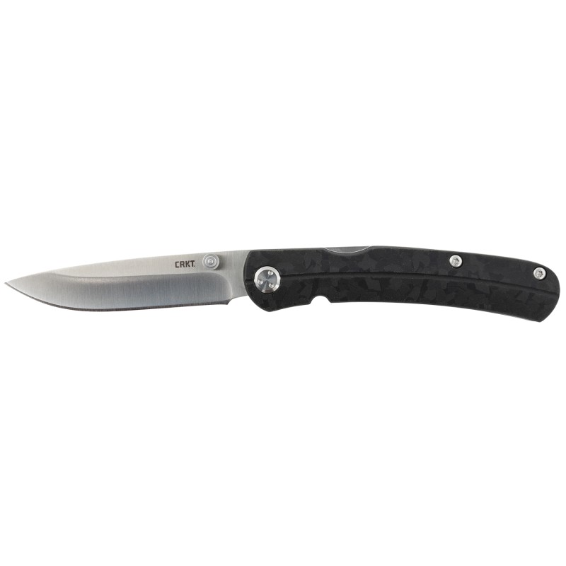 CRKT 6433 Kith  2.95 Folding Plain Satin 8Cr13MoV SS BladeBlack GRN Handle Includes Pocket Clip