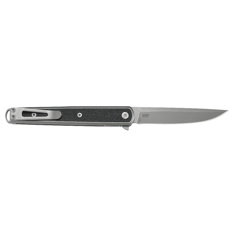 CRKT 7123 Seis  3.32 Folding Plain Bead Blasted 4116 Stainless Steel BladeBlack GRN Handle Includes Pocket Clip