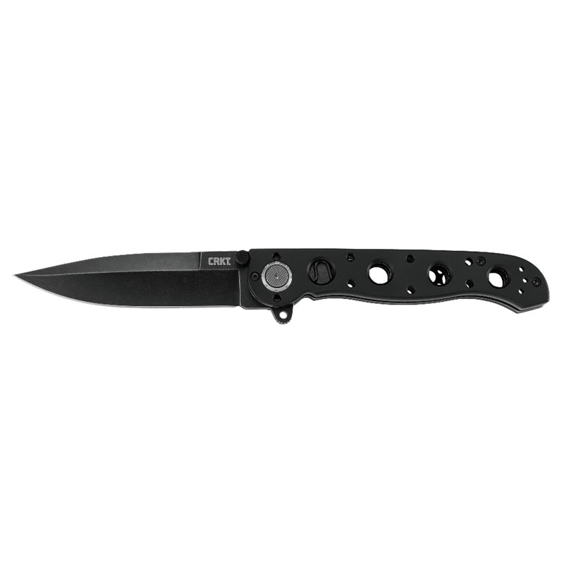 CRKT M1603DB M16 03DB 3.58 Folding Spear Point Plain Black Stonewashed D2 Steel BladeBlack Aluminum Handle Includes Pocket Clip