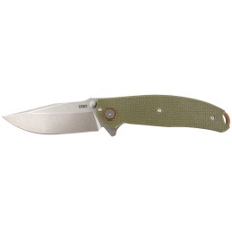 CRKT 2471 Butte  3.36 Folding Plain Stonewashed D2 Steel BladeOD Green G10 Handle Includes Pocket Clip