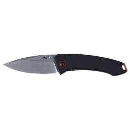 CRKT 2522 Tuna  Compact 2.73 Plain Stonewashed 8Cr13MoV SS Blade Black G10SS Handle Includes Pocket Clip