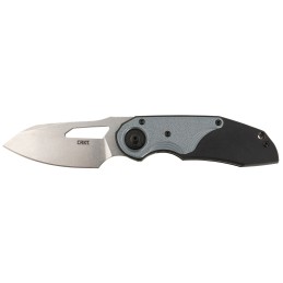 CRKT 5410 Attaboy  2.73 Folding Drop Point Plain Stonewashed D2 Steel BladeBlackSilver GRN Handle Includes Pocket Clip