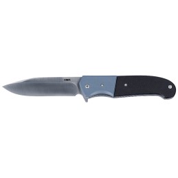 CRKT 6880 Ignitor  3.48 Folding Drop Point Plain Satin 8Cr13MoV SS Blade BlueBlack G10 Handle Includes Pocket Clip