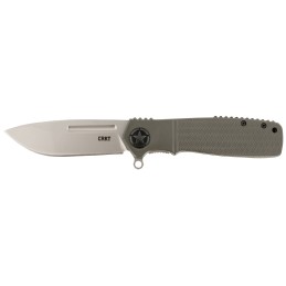 CRKT K252GXP Homefront  3.56 Folding Modified Drop Point Plain Bead Blasted 12C27 Sandvik BladeOD Green Aluminum Handle Includes