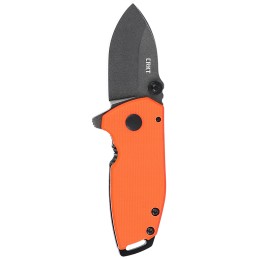 CRKT 2486 SQUID  Compact 1.75 Folding Drop Point Plain Stonewashed D2 Steel Blade Blaze Orange G10SS Handle