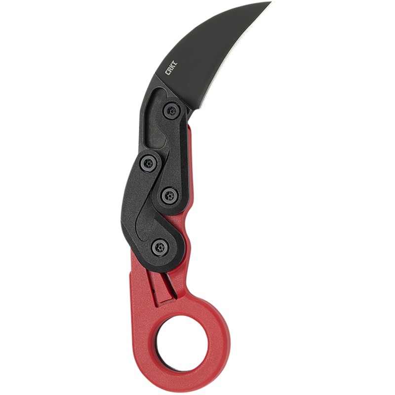 CRKT 4041R Provoke  2.47 Folding Hawkbill Plain Black Stonewashed 1.4116 SS Blade Red Grivory Handle