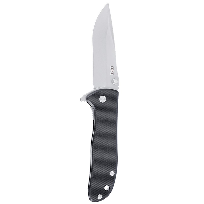 CRKT 6450D2 Drifter  EDC 2.88 Folding Drop Point Plain Stonewashed D2 Steel Blade Black Textured G10 Handle