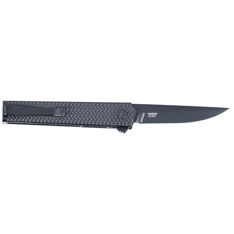 CRKT 7081D2K CEO Microflipper 2.36 Folding Drop Point Plain Black TiNi D2 Steel Blade Black Textured Aluminum Handle