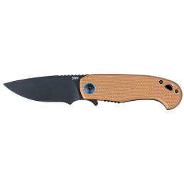 CRKT 7910 P.S.D. II 3.03 Folding Drop Point Plain Black EDP AUS10 Blade Coyote Tan Textured G10 Handle