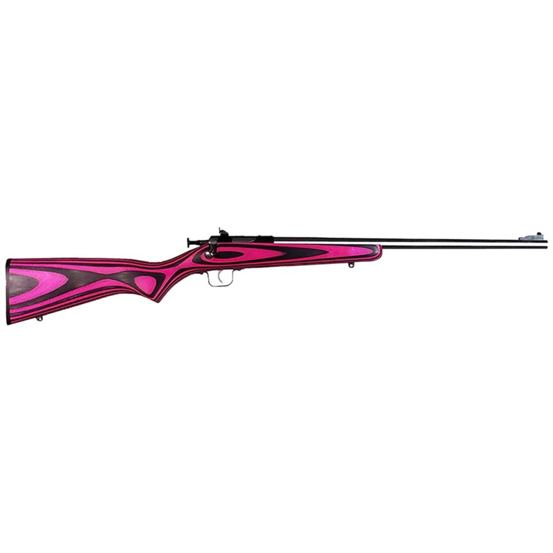 Crickett KSA2226 Youth  22 LR 1rd 16.12 Stainless Steel Barrel Fixed FrontAdjustable Rear Peep Sights PinkBlack Laminate Stock w