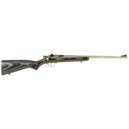 Crickett KSA2228 Youth  22 LR 1rd 16.12 Stainless Steel Barrel Fixed FrontAdjustable Rear Peep Sights Purple Laminate Stock w11.