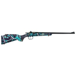 Crickett KSA2172 Youth  22 LR 1rd 16.12 Blued Barrel  Receiver Fixed FrontAdjustable Rear Peep Sights Muddy Girl Serenity Synthe