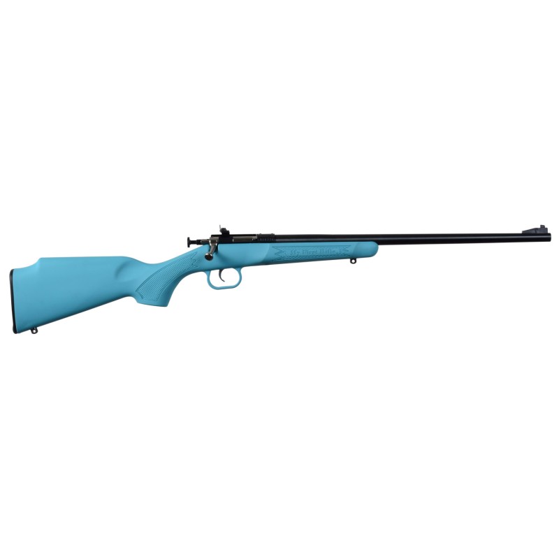 Crickett KSA2302 Youth  22 LR 1rd 16.12 Blued Barrel  Receiver Fixed FrontAdjustable Rear Peep Sights Blue Synthetic Stock w11.5