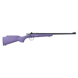 Crickett KSA2306 Youth  22 LR 1rd 16.12 Blued Barrel  Receiver Fixed FrontAdjustable Rear Peep Sights Purple Synthetic Stock w11