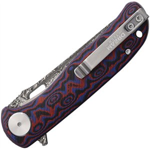 Linerlock Damascus Red