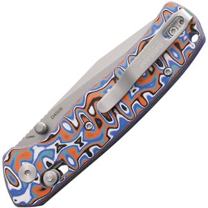 Axis Lock Blue/Org Micarta