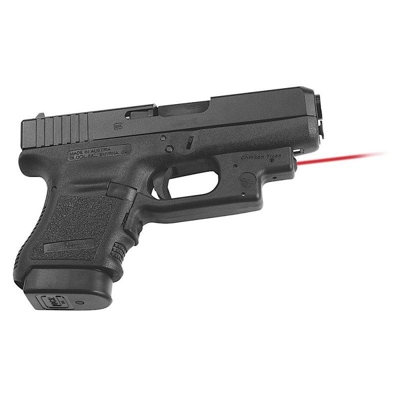 Crimson Trace 0123401 LG436 Laserguard  Black Red Laser Glock Compact  Subcompact