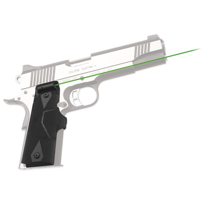 Crimson Trace 0141001 LG401G Front Activation Green Lasergrips  Black 1911 Full Size