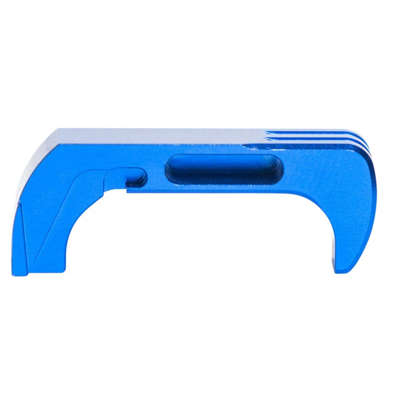 Cross Armory CRG5MCBL Mag Catch  Extended Compatible wGlock Gen45 Blue Anodized Aluminum