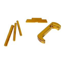 Cross Armory CRG4OKGD 3 Piece Kit  Extended Compatible wGlock Gen4 Gold Anodized SteelAluminum Pistol