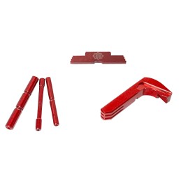 Cross Armory CRG4OKRD 3 Piece Kit  Extended Compatible wGlock Gen4 Red Anodized SteelAluminum Pistol