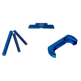 Cross Armory CRG5OKBL 3 Piece Kit  Extended Compatible wGlock 17192634 Gen5 Blue Anodized SteelAluminum