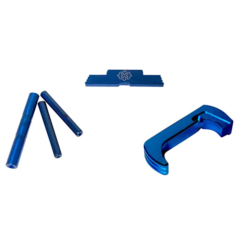 Cross Armory CRG5OKBL 3 Piece Kit  Extended Compatible wGlock 17192634 Gen5 Blue Anodized SteelAluminum